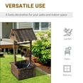 thumbnail image 5 of JXXRZ Wooden Wishing Well Fountain w/Adjustable Pump, Rustic Waterfall Bucket for Garden Patio Lawn, Carbonized Fir Wood, 5 of 9