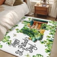thumbnail image 4 of St. Patrick's Day Area Rugs 4'x6', Washable Small Throw Rugs for Office Bathroom, Lucky Shamrocks Boots Books Green Plants Indoor Outdoor Rug Non-Slip Low Pile Carpet Runner Reversible Floor Mats, 4 of 8