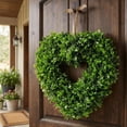 thumbnail image 2 of JEWLALO 16" Valentine Boxwood Heart Wreath, Artificial Heart Shaped Boxwood Wreath for Front Door, Valentine's Day Gift, Wall Window Wedding Indoor Outdoor Decors, 2 of 7