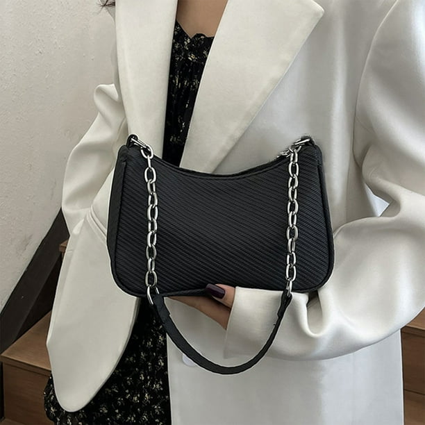 Bolso informal de hombro para mujer, bolso bandolero, cuero PU, correa ajustable, bolsa multiuso, beige rosa, negro caqui azul, 21x13x7cm, moda ligera