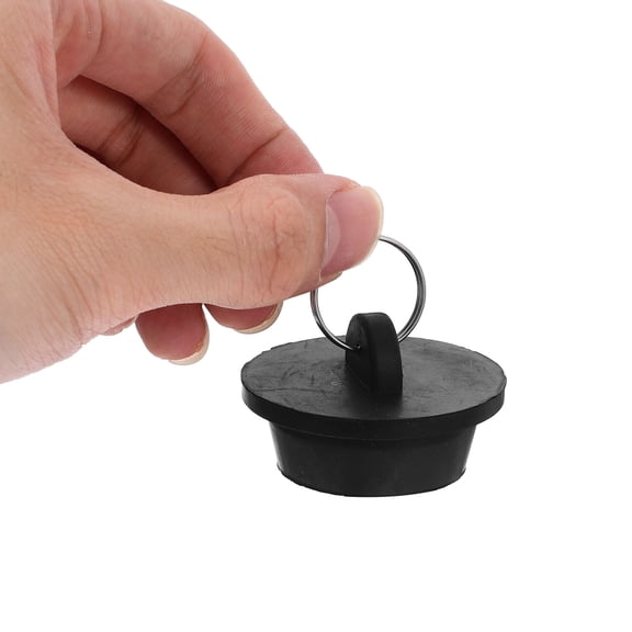 NIAIZEK Black Rubber Bathtub Stopper, Bathroom Drain Plug Replacement, Fits Standard Bathtubs and Sinks