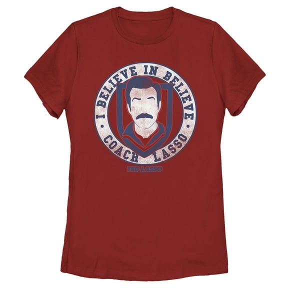Women's Ted Lasso Coach Lasso  Graphic Tee Red Small