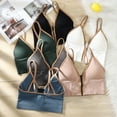 thumbnail image 5 of Mialoley Women Solid Color Ribbed Bra, Zipper Low Cut Sleeveless Backless Bra, 5 of 5