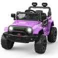 thumbnail image 1 of Camión eléctrico para montar 12V con control remoto, suspensión de resorte, luces LED, Bluetooth, 2 velocidades, juguete para niños +3 años (negro), 1 of 8