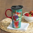 thumbnail image 2 of Ceramic Perfect Travel Cup, 17oz, w/ Gift Box, Flowers in Vase, 2 of 3
