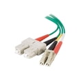 thumbnail image 4 of C2G 3m LC-SC 50/125 OM2 Duplex Multimode PVC Fiber Optic Cable - Green - patch cable - 10 ft - green, 4 of 4