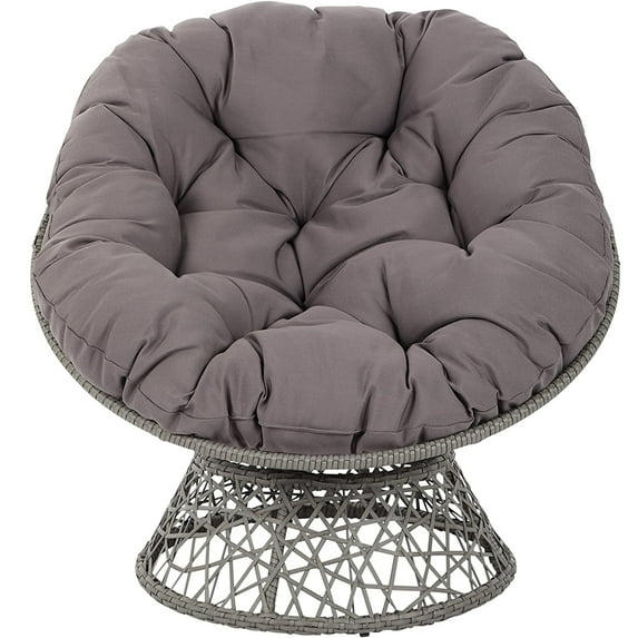 Needles Solid Outdoor Spun Polyester Papasan Cushion, 48x48x6inch, Cotton Rounded Tufted Oversized Chair Pad Floor Pillow Thick Solid Color for Hammock