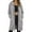 Grey, variant on Womens Jacket Ladies Casual Solid Color Zipper Hooded with Drawstring Long Sleeve Pocket Long Outwear Outdoor Jackets Womens Coats Black L