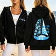 thumbnail image 2 of CAIXIA Hoodies for Women Zip Up Casual Fashion Fall Long Sleeve Tops Hooded Sweatshirt Drawstring Women Jacket with Pocket Lined Hoodie Coat for Women, 2 of 8