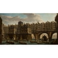 thumbnail image 2 of Nicolas Jean-Baptiste Raguenet 24x15 Gold Ornate Framed and Double Matted Museum Art Print Titled - The Game of Mariners, Between the Notre-Dame Bridge and the Pont Au Change (1751), 2 of 4