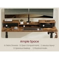 thumbnail image 5 of Electric Computer Desk, 23.6 x 55.1 Inches Adjustable Height Stand Desk with Built-in Power Strip, Dark Brown, 5 of 7