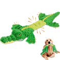 thumbnail image 1 of Juguete para perro Letsmeet, gran cocodrilo de peluche con chirriador, 1 of 7