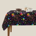 thumbnail image 3 of Wukai Rainbow Jellyfishes Waterproof Tablecloth for Kitchen Dining, Fits Square Tables for 2-4 Seats -60"x60", 3 of 7