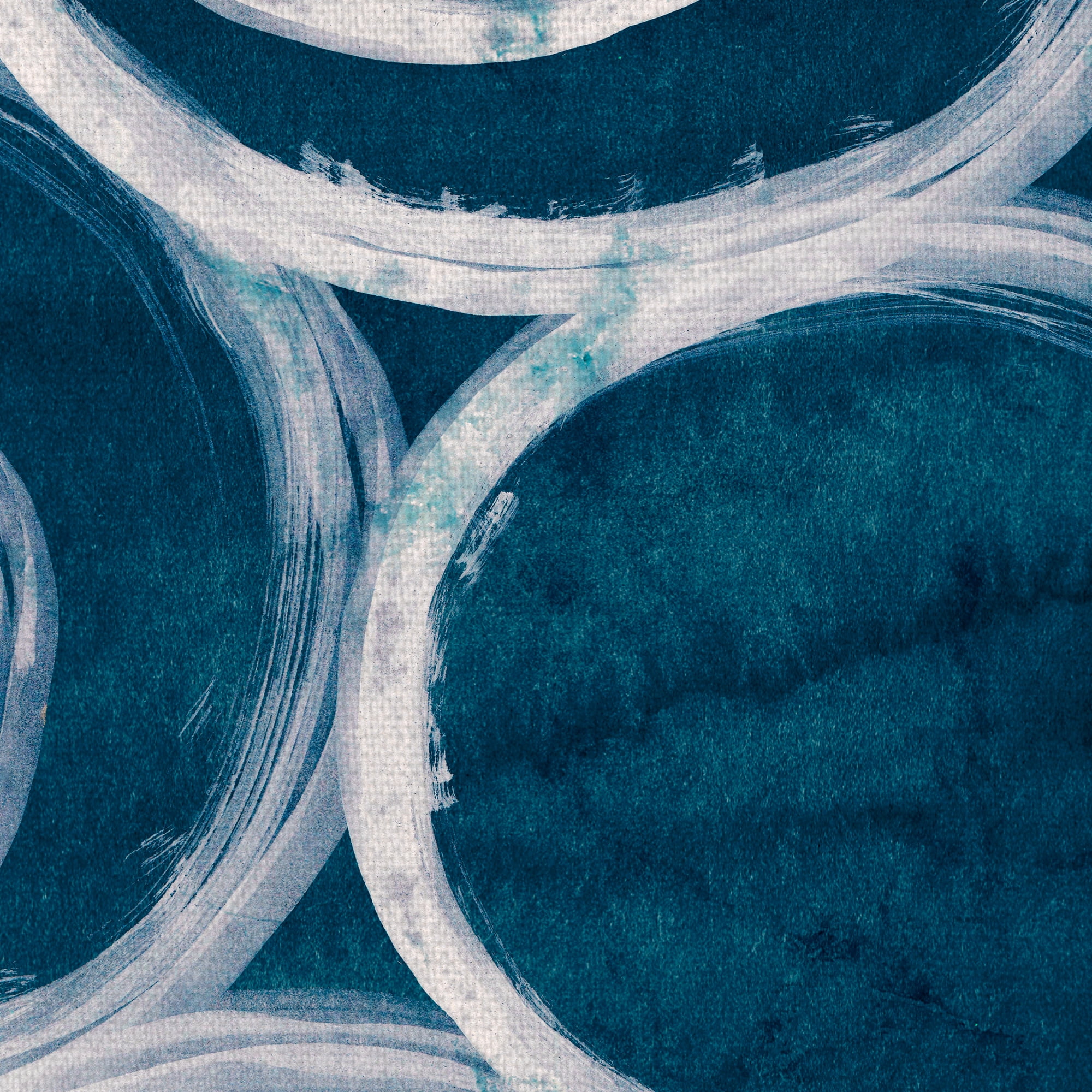 Masterpiece Art Gallery Infinity in Indigo Abstract Rings by Belle Maison Canvas Art Print 22" x 28"