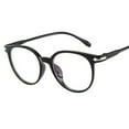 thumbnail image 3 of Female Stylish Casual Oval Candy Color Non-prescription Eyeglasse Frame Clear Lens Eyewear, Gray, 3 of 5