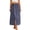Blue, variant on Maoxin Skirts for Women Women's Summer Solid Embroidery Elastic Waist Linen Ankle Skirt ,White,M