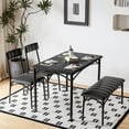 thumbnail image 2 of EDTara 4-Piece Dining Table Set, Includes Upholstered Bench and 2 Chairs, Compact Kitchen Table Set for Apartment or Small Dining Area, 2 of 7