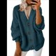 thumbnail image 1 of Suéteres y Abrigos de Punto Grueso de Larga con Cuello en V Abierto para Mujer. Verde Pavo Real L, 1 of 7