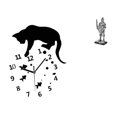 thumbnail image 1 of Reloj de pared,Reloj de pared de gato para sala de estar,dormitorio decorativo.,Reloj colgante de pared para cocina y baño moderno,Figura de escritorio,Estatua de, 1 of 8