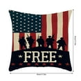 thumbnail image 3 of OutmaxHome Vintage American Flag Pillow Covers,USA Flag Throw Pillow Square Cushion Cover Standard Pillowcase for Men Women Home Decorative Sofa Armchair Bedroom Livingroom 18X18 inch, 3 of 6