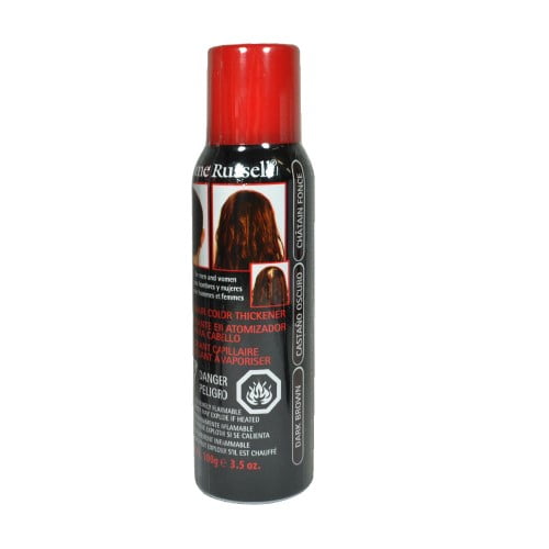 Jerome Russell Spray On Hair Color Thickener, Dark Brown, 3.5 Oz