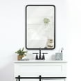 thumbnail image 5 of HBCY Creations 20" x 30" Black Mirror for Wall - Sturdy Metal Framed Mirror - Rectangle Mirror with Metal Frame for Bathroom, Entryway, Living Room & More!, 5 of 10
