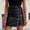 Black, variant on Faux Leather Skirt For Women Beaded PU Leather Split Bodycon Skirt Fashion Rivet Decor Slim Fit Party Skirt Women's Skirts Brown