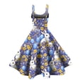 thumbnail image 4 of HOXZODT Womens Easter Mushroom Bunny Print Dress Vintage Floral Spaghetti Strap Fit and Flare Dress for Women Spring Party 2026, Army Green, M, 4 of 4