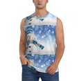 thumbnail image 1 of Fotbe Christmas Snowman In The Snow Men's Camiseta sin Mangas Estampada para Hombres, Playera Casual para Gimnasio, Entrenamiento, Playa-XX-Large, 1 of 7