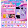 thumbnail image 5 of Inadays Kids Smart Phone for Girls Gifts - Toddler Christmas Birthday Gift for Age 3 4 5 6 7 8 Year Old, Kids Cell Phone Toy with Touchscreen, Dual Cameras, Learning,Mp3 Player,Games with 32 GB Card, 5 of 8