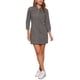 thumbnail image 2 of Vestido de mezclilla para mujer INSPIRE CHIC, con mangas 3/4, botones, mini vestido de camisa de mezclilla, talla S, color gris, 2 of 6