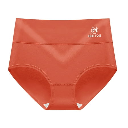 vigerkar High Waisted Underwear For Women Full Coverage Soft Tummy Control Shaping Panty Seamless Panties Red  XXL