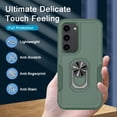 thumbnail image 6 of for Samsung Galaxy S23 Plus Case with Tempered Glass Screen Protector,Heavy-Duty Tough Rugged Phone Case Cover with Ring Holder Kickstand for Galaxy S23 Plus 5G (6.6", 2023) [Dark Green], 6 of 13