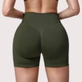 thumbnail image 5 of Women's High Waist Compression Biker Shorts with Sculpting Seam Detail and Stretch Fit Fabric - Large, Olive Green, 5 of 7