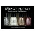 Salon Perfect 4Pack Assorted Glitter Nail Polish Set, 0.5 fl oz