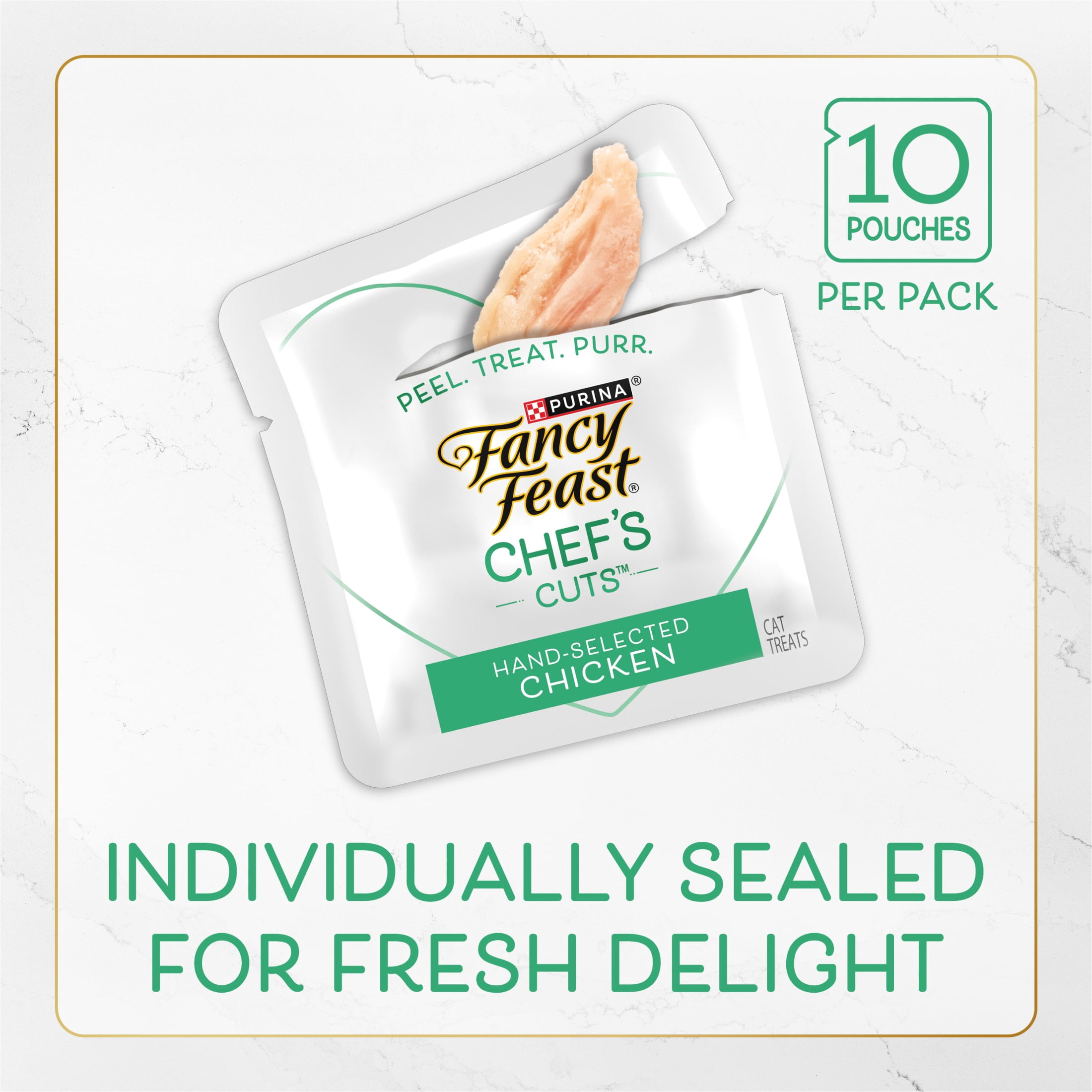 Purina Fancy Feast Chef’s Cuts Real Chicken Natural Soft Cat Treats, 1.06 oz.