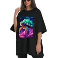 thumbnail image 4 of Plus Size Shirt for Women Black Tops for Women Short Sleeves Shirt for Women Turtle T Shirt Crewneck Shirt for Women XL, 4 of 5