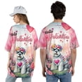 thumbnail image 5 of Hello Valentine’s Day Schnauzer Flower Crown Romantic Pink Floral All Over Print 3D Baseball Shirt Miniature Schnauzer Dog Lover Softball Sport - 00031, 5 of 6