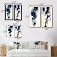 thumbnail image 4 of Designart "Transient Spirit Deep Blue Ink Abstract IV" Abstract Painting Framed Wall Art Set Of 2 - Modern Blue Frame Gallery Set For Office Decor, 4 of 6