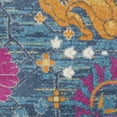 thumbnail image 4 of Nourison Passion Floral Denim 2'2" x 7'6" Area Rug, (2x8), 4 of 7