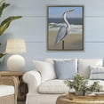 thumbnail image 2 of Stupell Industries Flag Coastal Blue Heron Brown Framed Floater Canvas Wall Art design by Matthew Piotrowicz, 31 x 25, 2 of 9