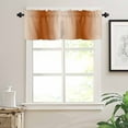 thumbnail image 3 of Hokiten Rod Pocket Curtain Valance, Burnt Orange Ombre Farmhouse Window Valance for Living Room, Bedroom, Kitchen Modern Abstract Art 42"W x 12"L, 3 of 8