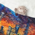 thumbnail image 2 of Yiaed Neon Shanghai Cityscape Night Print Dog Blankets-Cat Blanket Washable for Couch Protection,Puppy Blanket, Soft Plush Reversible Throw Furniture Protector-Large, 2 of 8