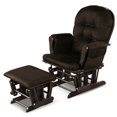 thumbnail image 1 of Costway Glider and Ottoman Cushion Set Wood Baby Nursery Rocking Chair Brown, 1 of 10