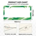 thumbnail image 3 of 2-Pack Aluminum License Plate Frame with 2 Holes for GM License Plate Cover with Free Screws Light Green Flowing Lines, 3 of 8