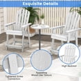 thumbnail image 4 of Gymax HDPE Tall Bar Stool with Armrest and Footrest - Set of 4, White, 4 of 8