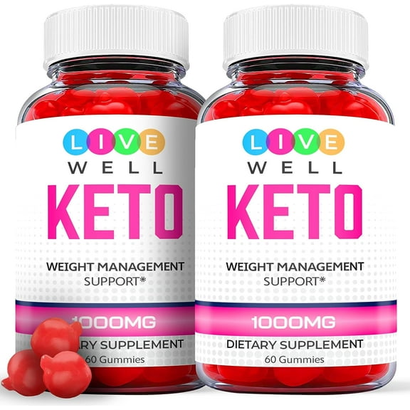 (2 Pack) Live Well Keto ACV Gummies - Supplement for Weight Loss - Energy & Focus Boosting Dietary Supplements for Weight Management & Metabolism - Fat Burn - 120 Gummies