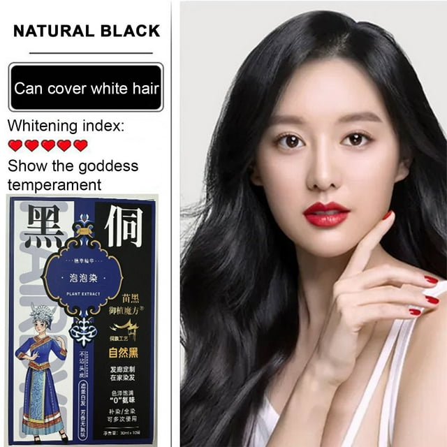 Natural Dark Brown Hair Dye Cream with Plant Extract - 10 Pack Easy Application Kit for At-Home Hair Color