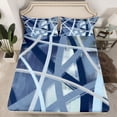 thumbnail image 2 of Castle Fairy Gradient Stripes Twin Sheet Sets,Abstract Watercolor Lines Bedding, 2 of 7