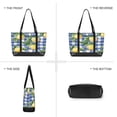 thumbnail image 6 of FORMRS Laptop Tote Bag for Women with 15.6" Computer Compartments Handbag, Blue Plaid Lemon, 6 of 7